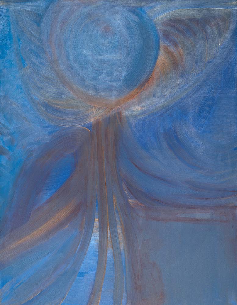 Seascapes 46 abstract seascape artwork featuring flowing blue tones, soft circular forms, and atmospheric brushstrokes that evoke ocean movement, light, and horizon-inspired depth in a contemporary composition.