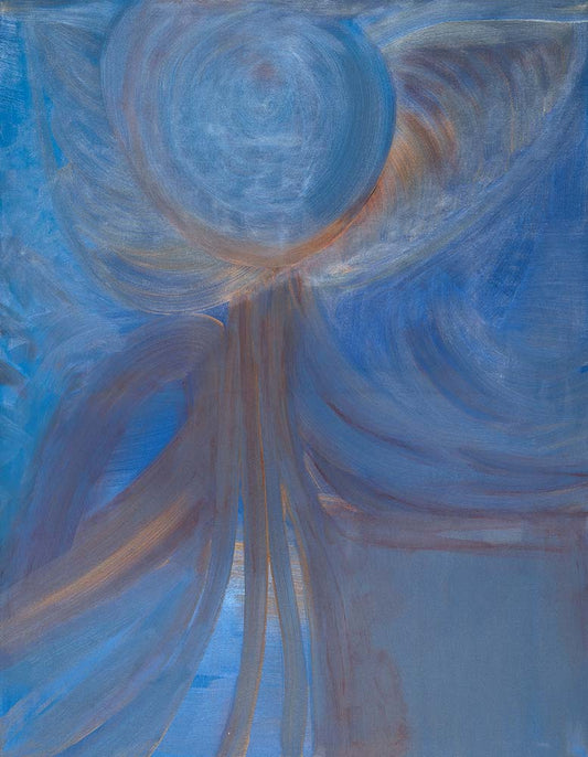 Seascapes 46 abstract seascape artwork featuring flowing blue tones, soft circular forms, and atmospheric brushstrokes that evoke ocean movement, light, and horizon-inspired depth in a contemporary composition.